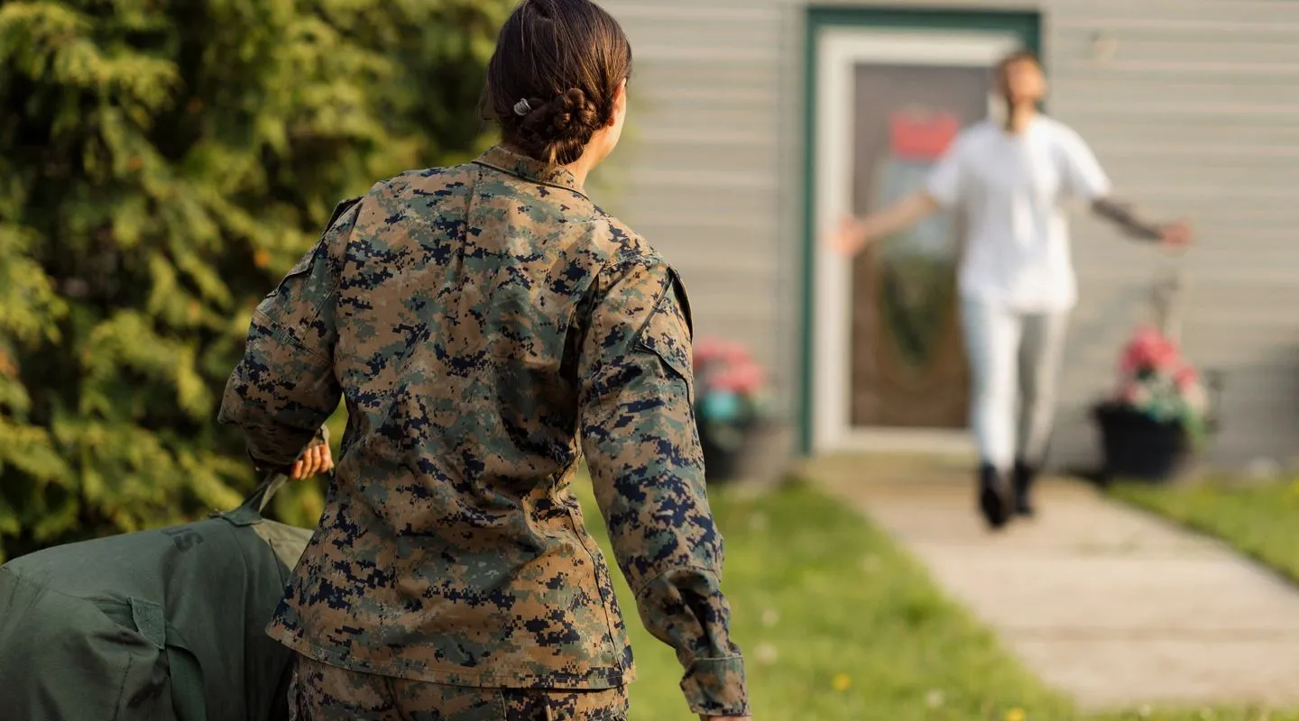 Military community member arriving home